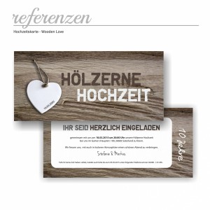 Hochzeitskarte Wooden Love      